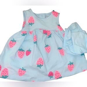 Carters Brand Girls 3 months Dress with bloomers